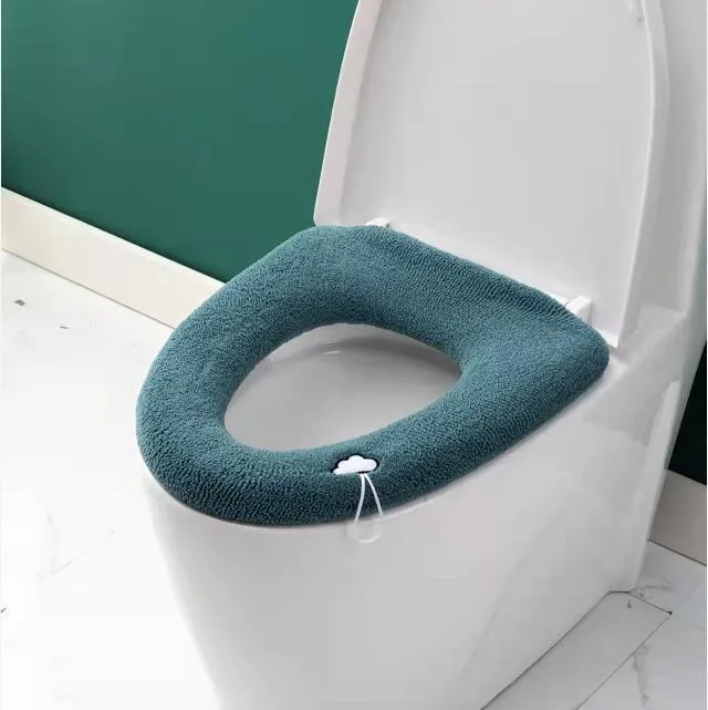 Winter Warm Toilet Seat Cover Gebreide Verdikte Wc-bril Kan Worden