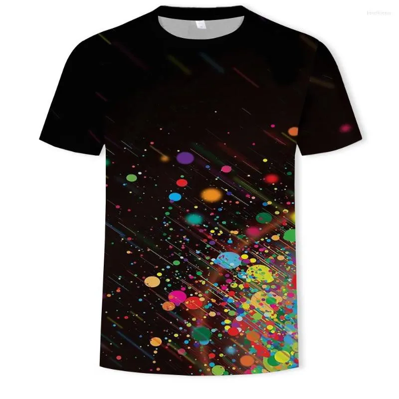 Men's T Shirts Pattern Summer Wear Colour Inkjet 3D Digital Printing Short Sleeve T-shirt Male Manufacturer Wholesale