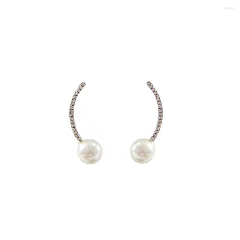 Boucles d'oreilles pendantes LANFLORA ligne géométrique à la mode femmes perle goujon alliage de cuivre usine en vrac prix de gros