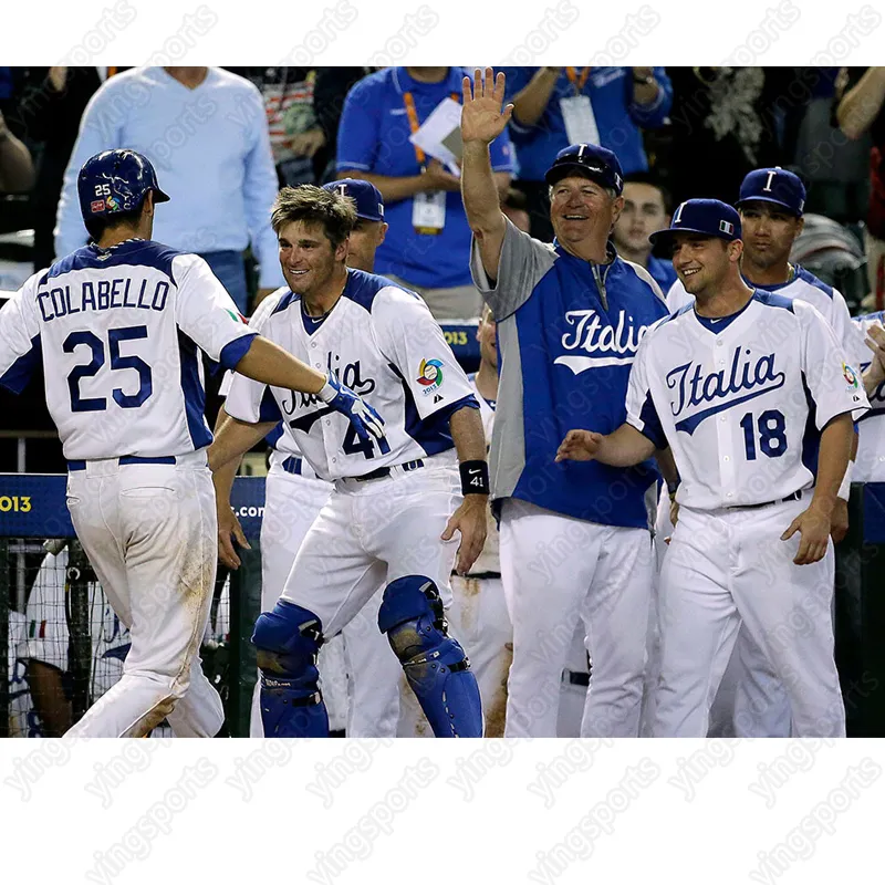 WBCイタリア代表　マイク・ピアザ　レプリカユニフォーム Italy National Team Jersey World Baseball Classic Inspired