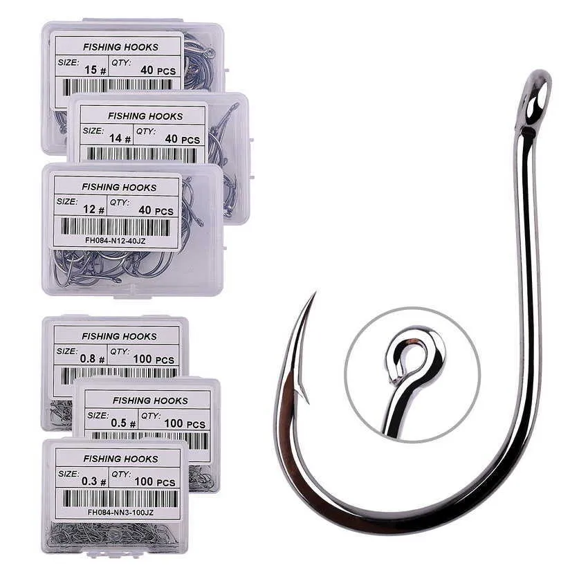 Fiskekrokar 50/20pc låda högt kol chinu fiskekrok enkel krok med ögon karp havskatt anzol fiskkrokar japan fiske tackling jig fisk krok p230317