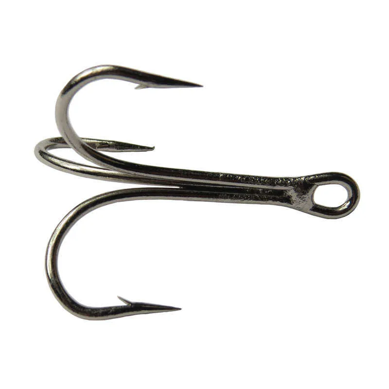 Carbon Steel Anchor Small Fishing Hooks With Sharpened Treble Hook