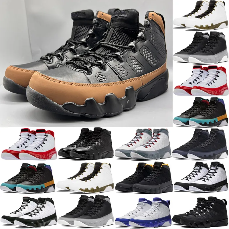 Og Jumpman 9 9S Basquete Sapatos Mens Chile Universidade Vermelha Blue Gold Barões Partícula Cinza Cinza Espaço de Patente Jace Darco Carvão Cool Gray Trainers Sports Sports 40-47