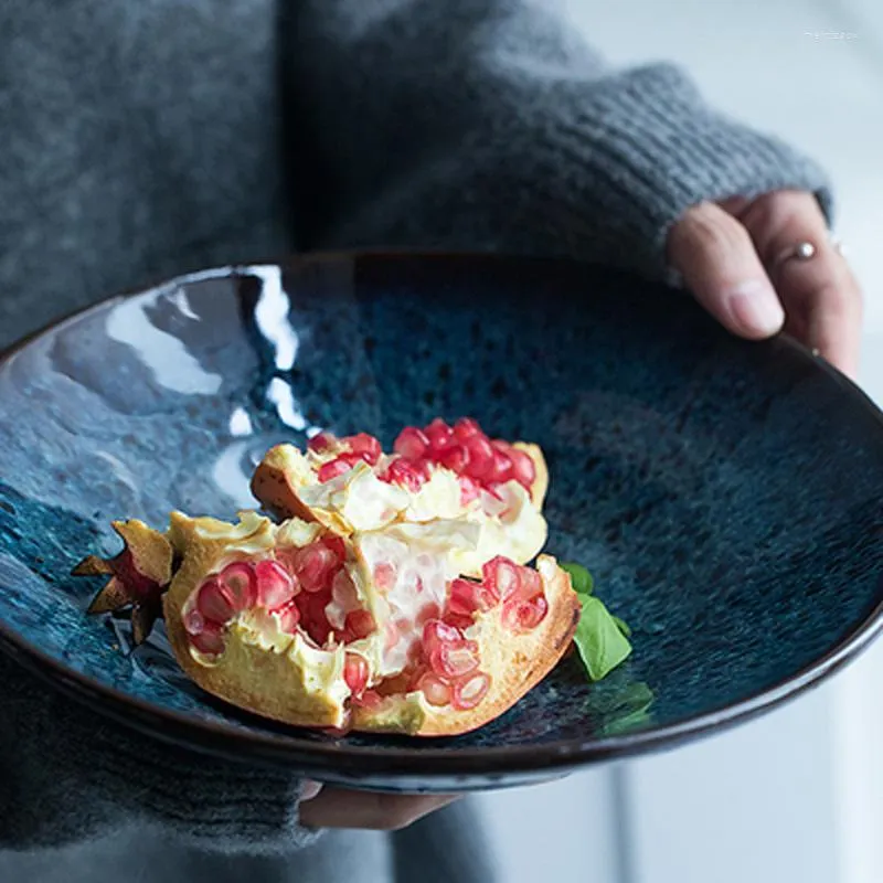 Miski w stylu europejskim duża miska z pawowym wzorem czapka ceramiczna kreatywna sałatka spersonalizowana ramen domowy makaron