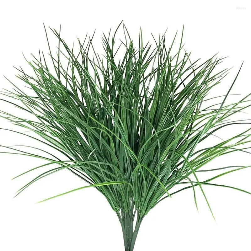 Decoratieve bloemen kunstmatige nepgras planten faux plastic tarwe outdoor out resistent groen struiken plant voor plantenbakken we