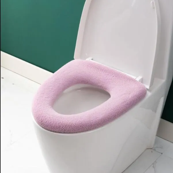 Coussin de siège de toilette universel lavable, autocollant de