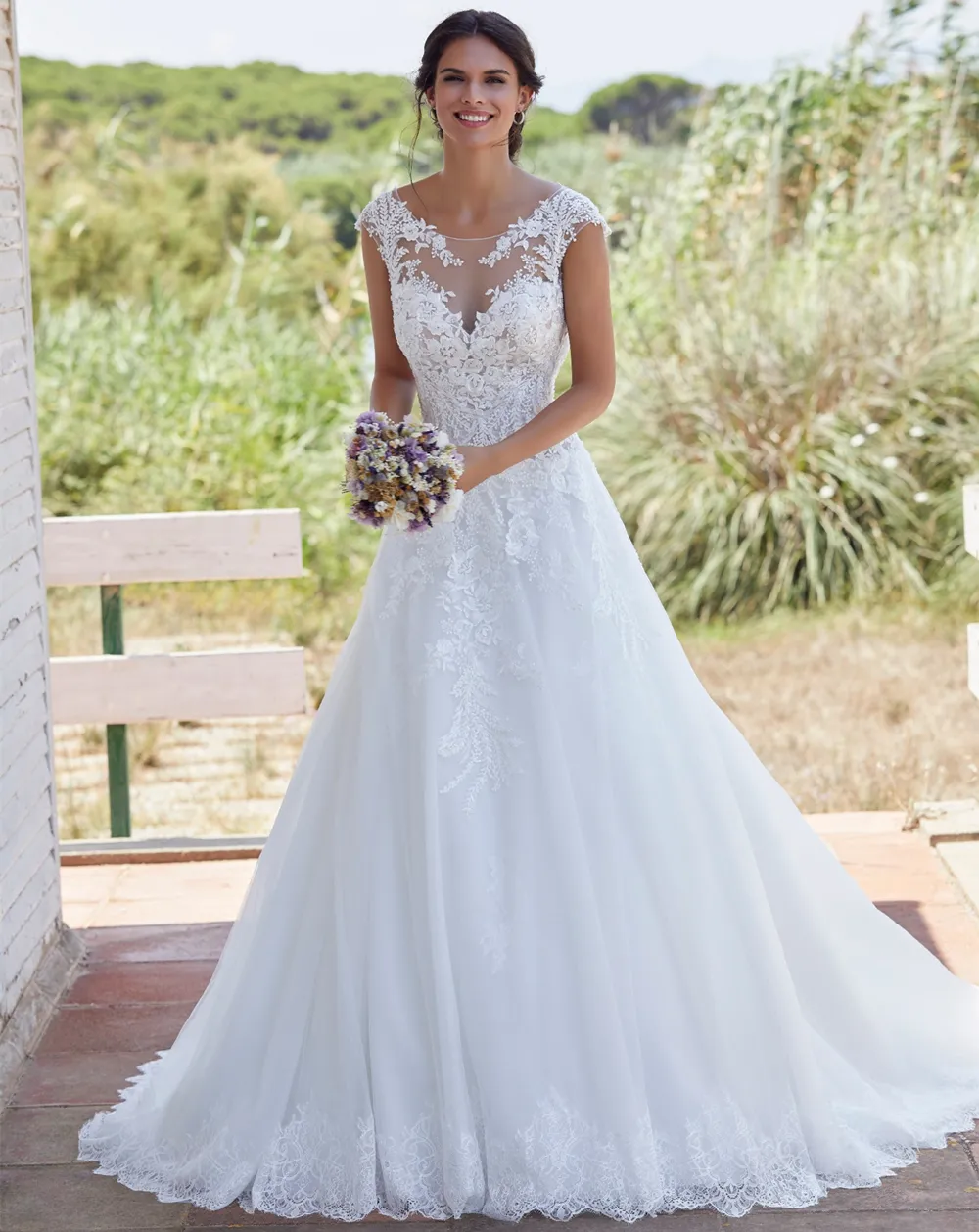 Vestidos De Novia Bohemian Beach Line: Vestido Nupcial De Tulles