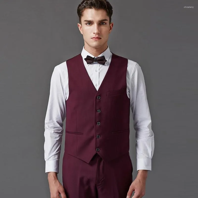 Ternos masculinos Moda Casual Business Wedding Coloat colete masculino Slim Fit Design Men British Style 674