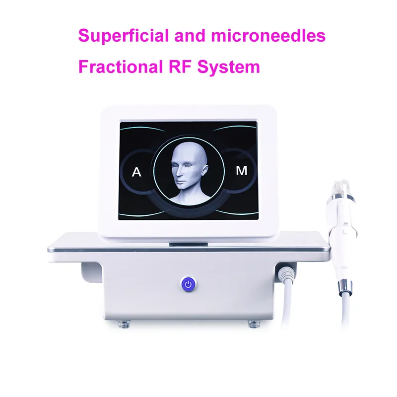 NIEUWE Fractionele RF Microneedle Machine 4 Tips Gold Micro Naald Gezicht Lifting Radiofrequentie Huidverstrakking Rimpel Verwijdering Anti Aging