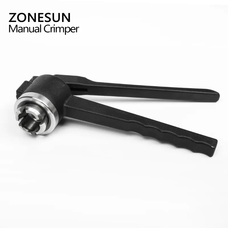 Zonesun Manual Vial Crimper Machine de vedação de 13 mm de aço inoxidável deslize as tampas de capela manual da máquina-ferramenta Crimper Seds ZS-PVC2