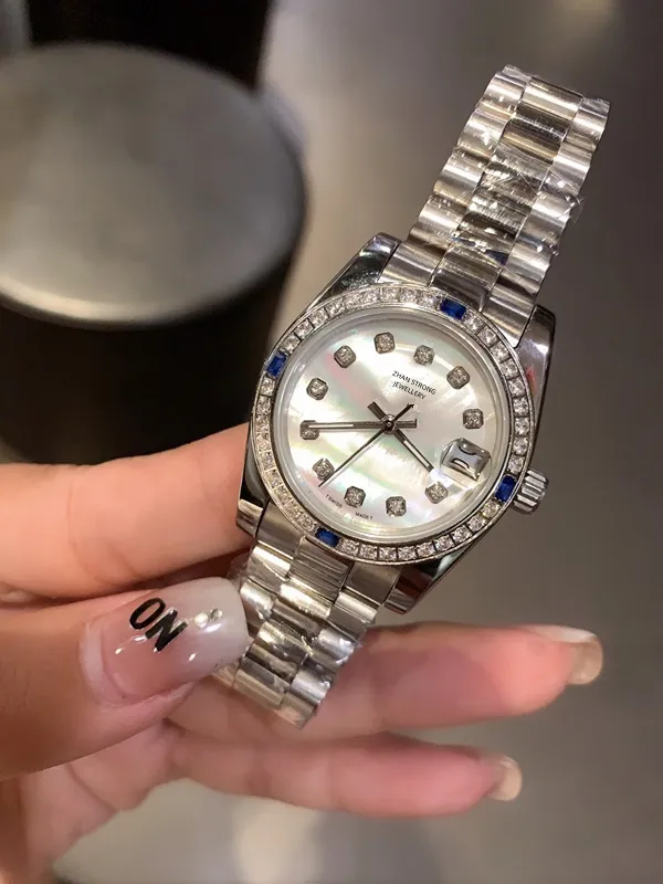 Womens Watches Fashion Designer 31mm Diamond Bezel Watches Automatic Mechanical 2813 Movement rostfritt stål Strap Woman Wristwatch Dress Ladies Wristwatches