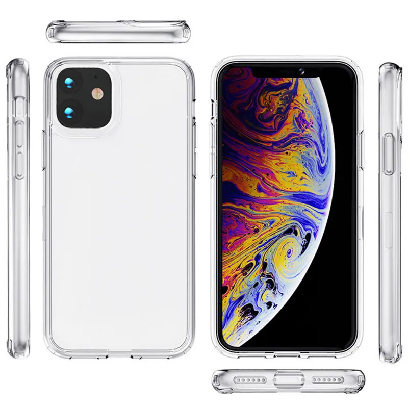 Şeffaf Akrilik Clear TPU Cep Telefon Kılıfları İPhone 14 13 12 11 Pro Max X XS XR 8 7 6S Plus Samsung Galaxy S10 S20 S21 S22 S23 Ultra DHL ÜCRETSİZ