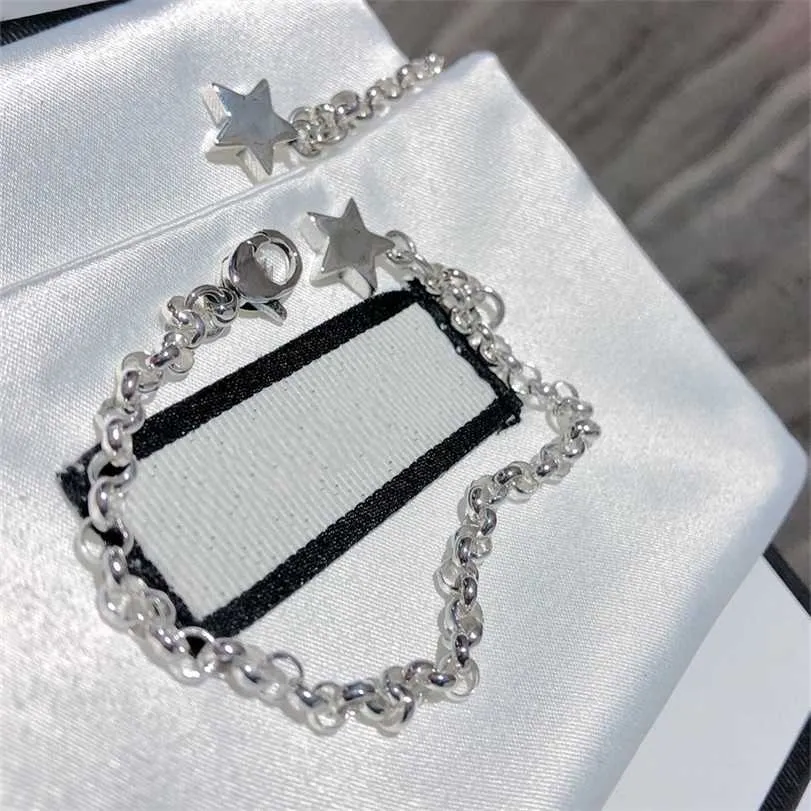 2023 Designer Nuovi gioielli Sterling Silver Star nappa doppia lettera G-tipo braccialetto copricapo