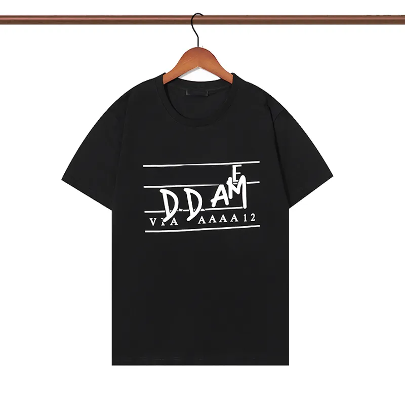 Męskie koszulki Designerka drukowana damska moda moda T-shirt Najwyższa jakość bawełny Casual Tees Luksusowy rękaw Luksusowy Hip Hop Streetwear Tshirts S-3xl 4xl