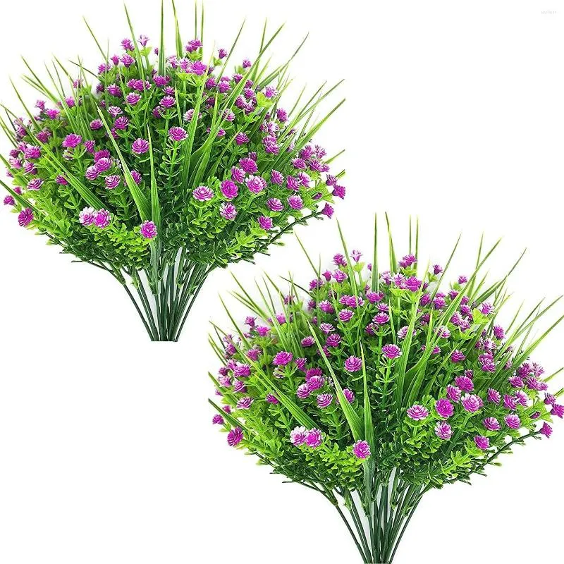 Decoratieve bloemen 8 bundels kunstmatige baby adem mini gypsophila nep planten plastic patio tuin binnen buitentuin huizen tuin