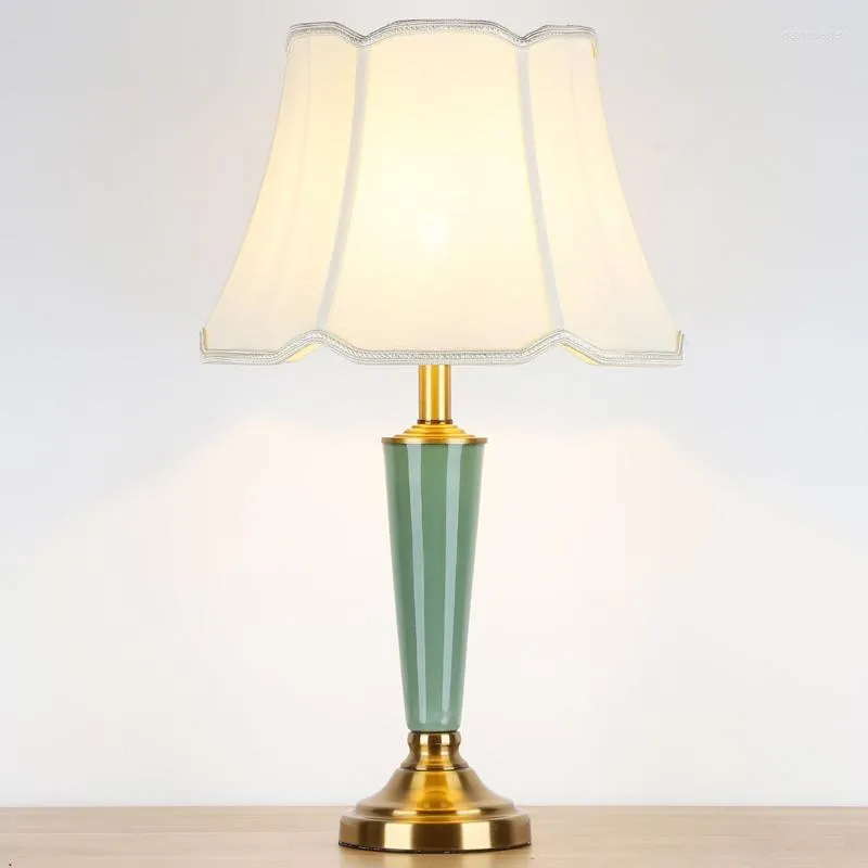 Lampes de table en céramique lampe de bureau Jingdezhen style américain pays moderne Simple salon étude chambre chevet doux El gros