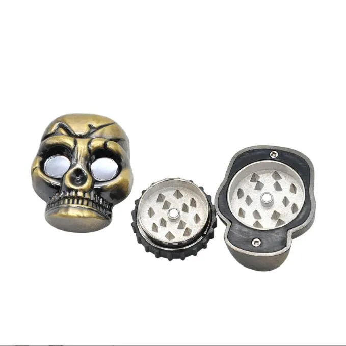 Esqueleto Silver Tone Ligante plástica Skull Skull Skull em forma de erva Cigarro Tabaco Armazenamento Absorvedor Acessórios Tools de Acessórios