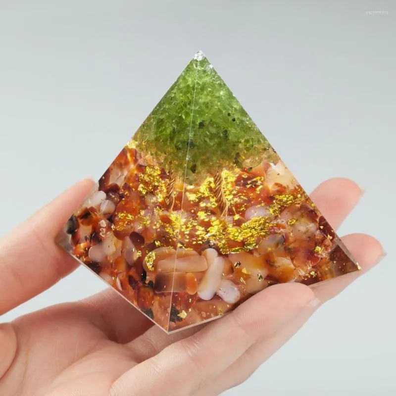 ジュエリーポーチTumbeelluwa Healing Crystal Tree of Life Orgone Pyramid Energyジェネレーターチャクラストーン装飾