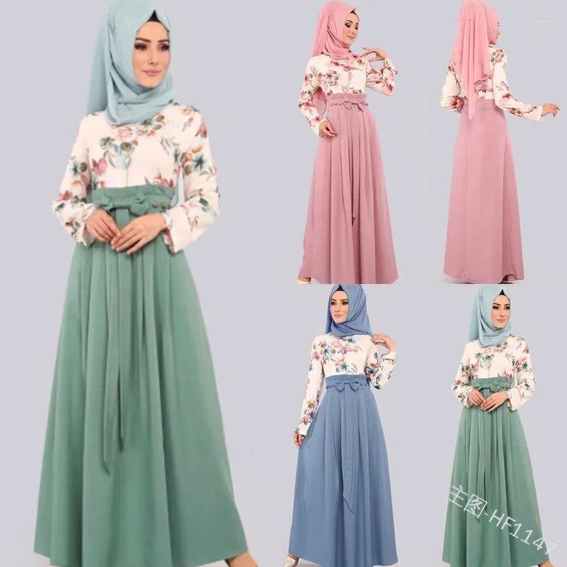 Ubranie etniczne Ramadan Eid Abaya Turcja Arabska Hidżab muzułmańska długa sukienka Dubai Caftan Maroko Kaftan Elbise Vestidos Robe Musulmane Longue