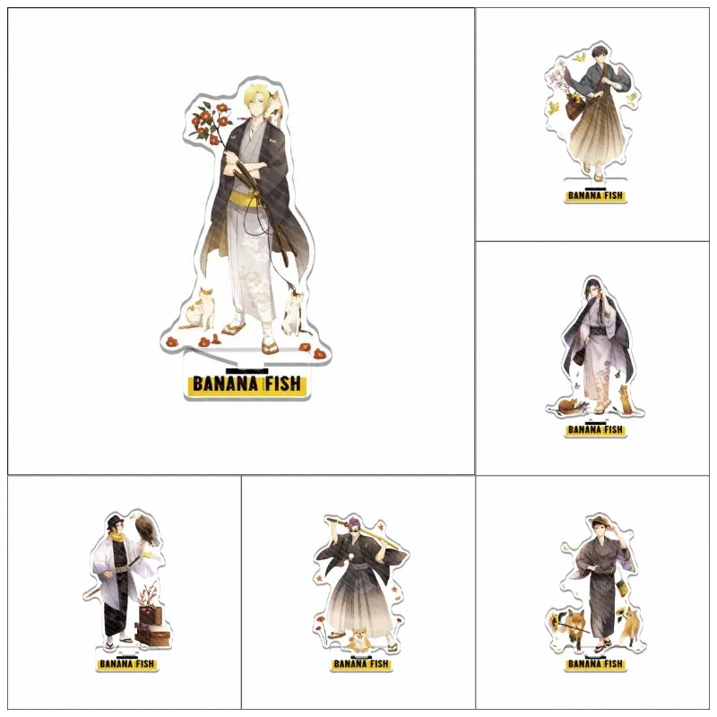 Keychains Japan Anime Banana Fish Ash Lynx Okumura Eiji Cosplay Kimono Series Acrylic Stand Figure Model Plate Desk Decor Xmas Gifts