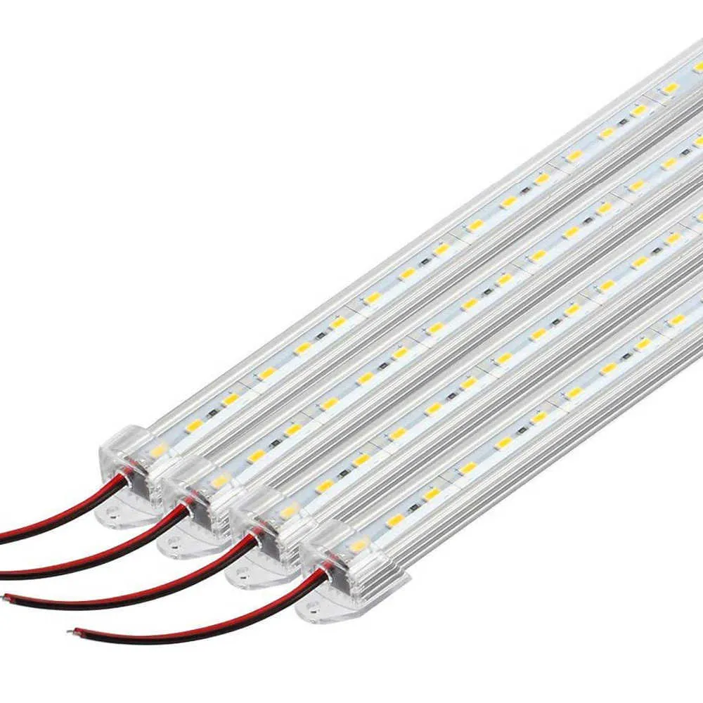 LEDストリップ2PCS/ロット50cm DC12V LEDバーライト5730 5630 PCカバー5730 LEDハードストリップライトキッチンキャビネットライトウォールライトP230315