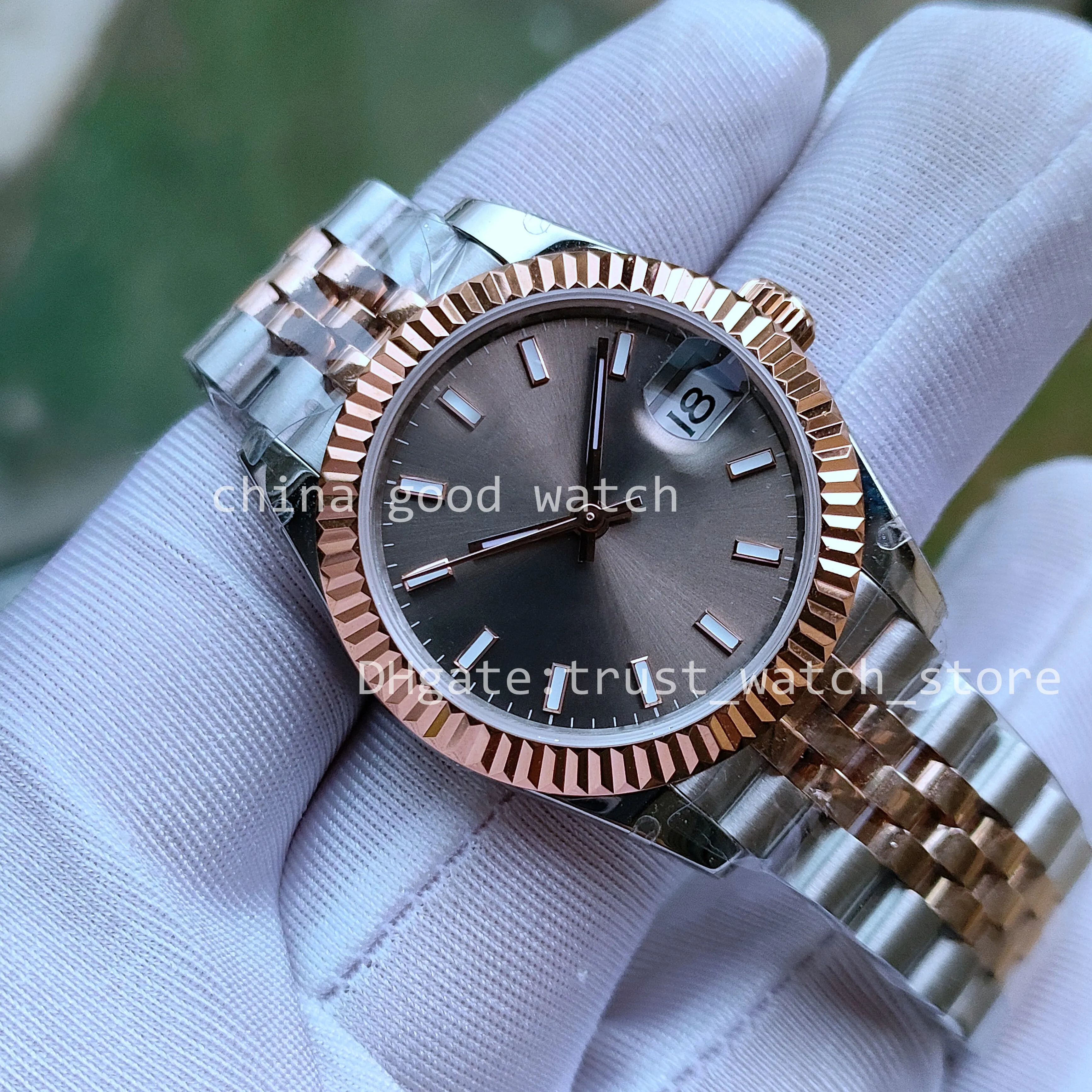 Женщины смотрят 31-миллиметровый подарок Lady Bpf Diamond Dial Автоматическое движение Двухцветное розовое золото юбилейное платье из нержавеющей стали дата сапфировой хрустальный BP Factory Brist Matches