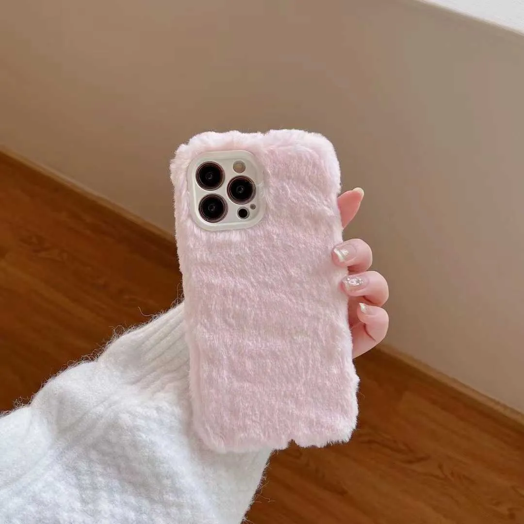 Luxury Plush Fur Phone Case for iPhone - Winter Warmth