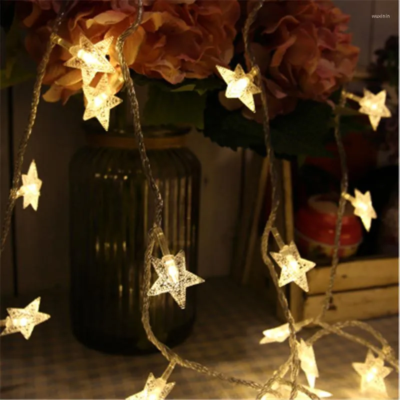 Christmas Decorations 6M LED Star String Warm Lamp Fairy Light Holiday Wedding Party For Tree Decoration Ornament SU34