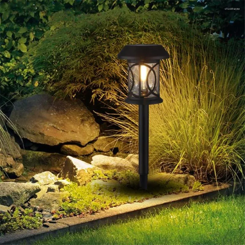 Pátio decoração quintal solar luzes ao ar livre jardim led paisaga via iluminação el villa passava a passarela de grama moída lâmpada