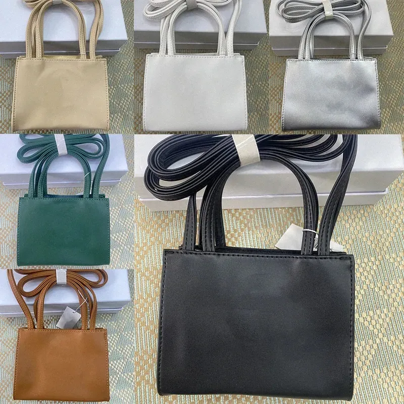 Diseñador 3 Tamaños MiniBolsos de Hombro Bolsos de Cuero Suave Bolso de Mujer Crossbody Tote de Lujo Compras de Moda Rosa Blanco Monedero Satchels Bag