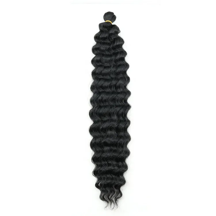 22" 85g Kankelaon Deep Wave Ombre Hair Extension Kinky Curl Crochet Braid Hair Curly Deep Wave Bulk Hair