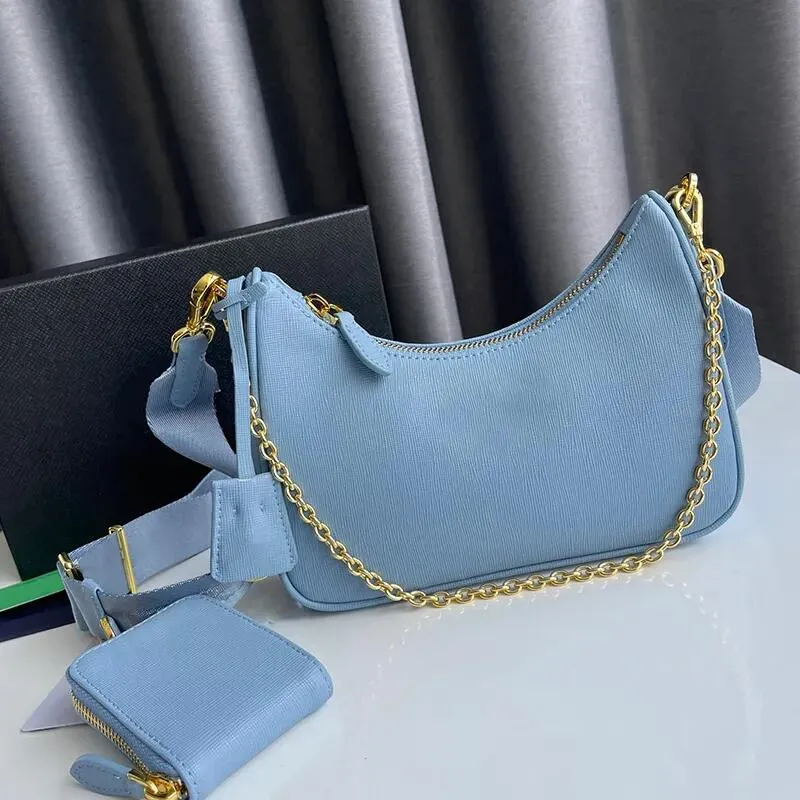 7A Vendita 3 pezzi donna Luxurys Designers borse borse di alta qualità cleo hobo borse catena di nylon borsa della signora crossbody spalla all'ingrosso borse moda Portafoglio bag1
