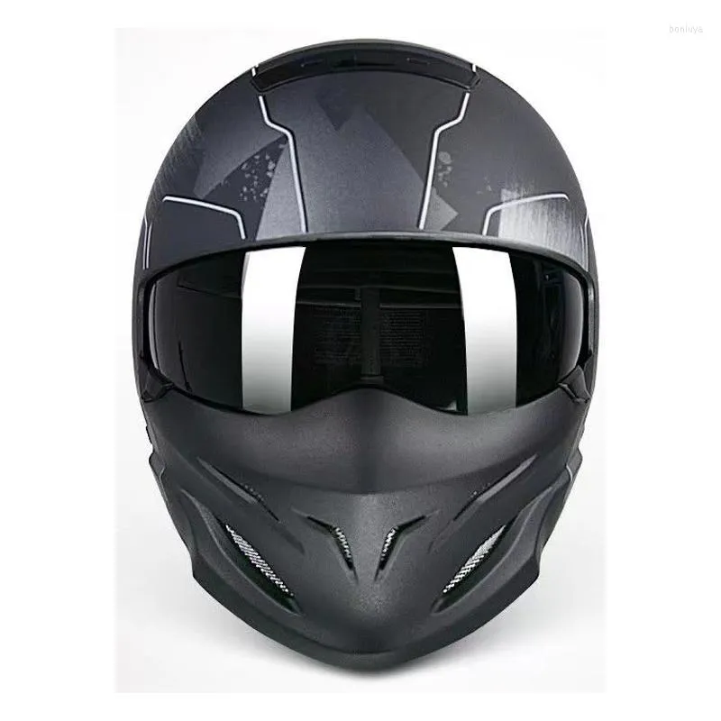 Caschi da moto Casco Nebbia e pellicola antipioggia Durevole Doppio volant Sport fuoristrada Adulto Sicurezza completa