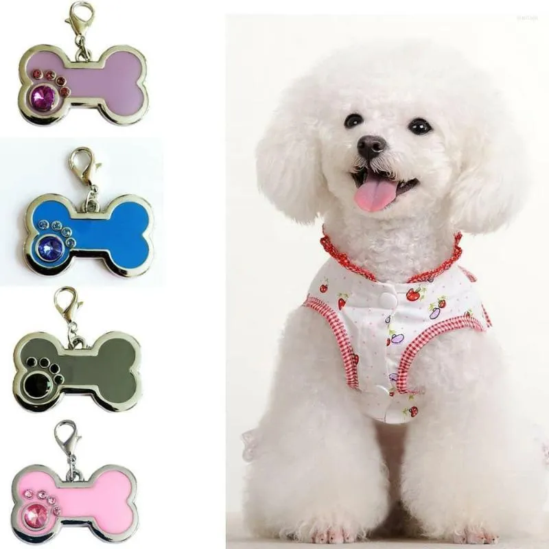 Vêtements pour chiens Gravure personnalisée en forme d'os Identification d'animal de compagnie Décoration de collier d'identification de chat et d'étiquette (ne prend pas en charge la personnalisation)