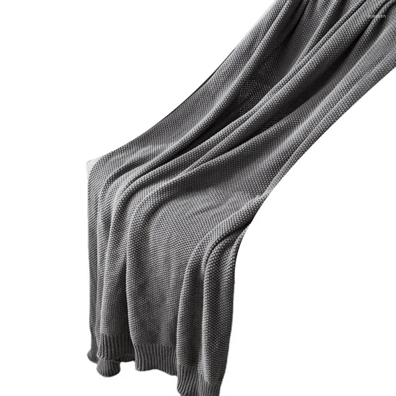 Blankets Chunky Cable Knit Throw Blanket Lightweight For Sofa Couch Bed Baby Nursery Grey