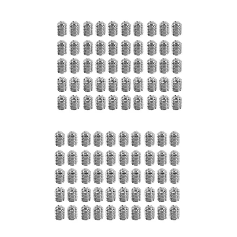 Handverktyg M3x4mm rostfritt stål Hex Socket Set Cap Point Grub Skruvar 100 st