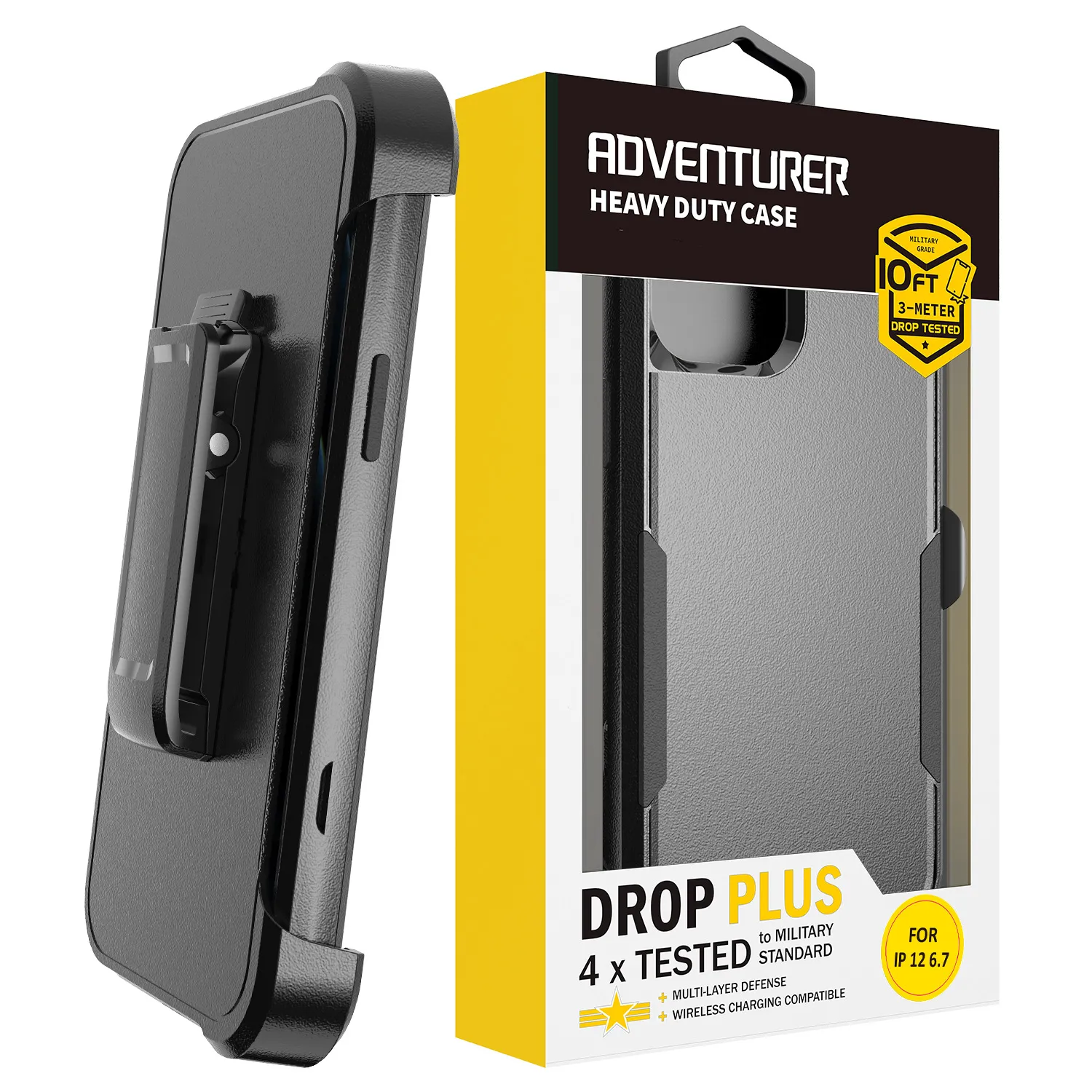 Defender 3 w 1 Care Contue Cose Telefle Pose Commuter Rubot Hard Rugged Cover z pakietem detalicznym z klipsem do iPhone'a 14 13 12 11 Pro Max XR xs x 8 Plus