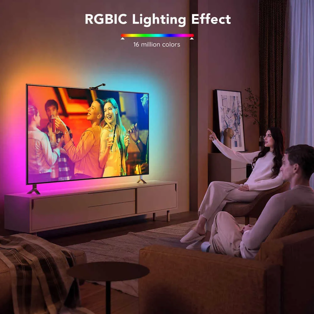 Luz LED con cámara, sincronización de pantalla de TV, barra de luz
