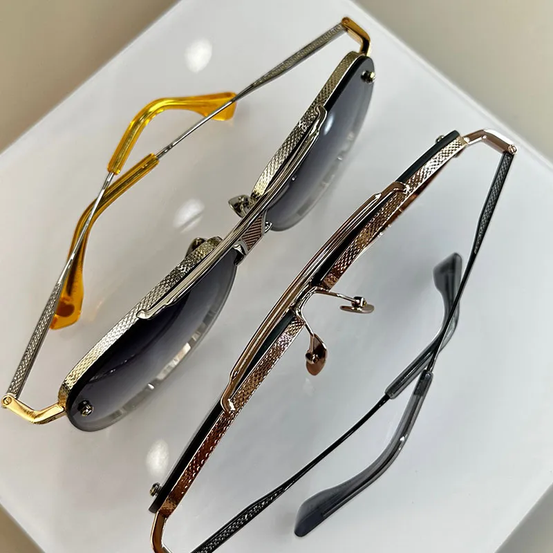 Дизайнерские солнцезащитные очки для мужчин DITA DECADE-TWO памятные солнцезащитные очки ограниченной серии в металлической оправе с гальваническим покрытием BKKX