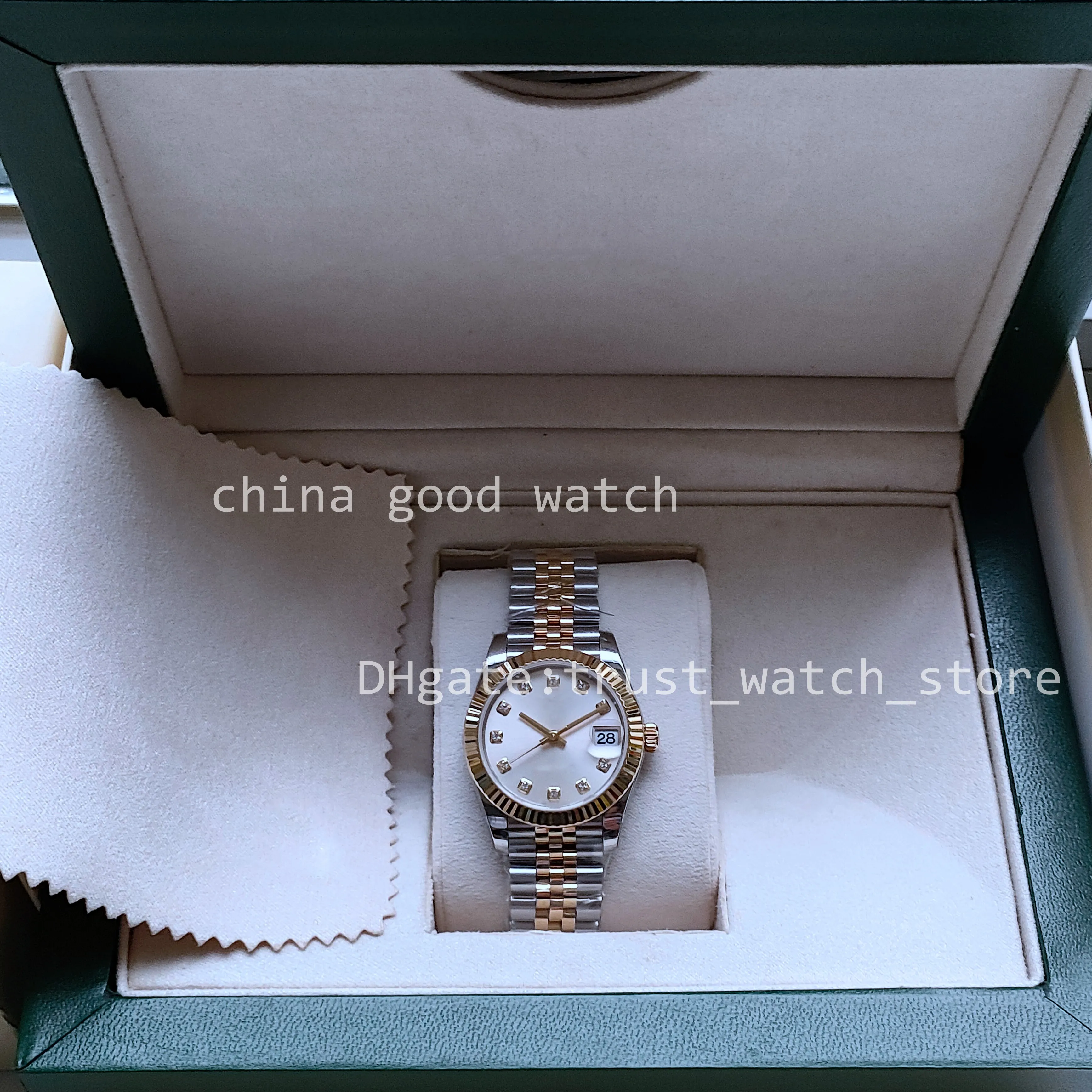 17 Style Women Watches 31mm Lady Gift BPF Diamond Automatic Automatic Movement اثنين من الذهب من الفولاذ المقاوم للصدأ