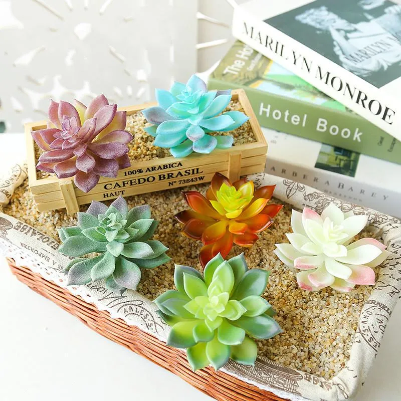 Decorative Flowers & Wreaths Wedding Home Garden Party Bedroom Living Room Decoration Artificial Plants Office Mini Succulents Arrangement A