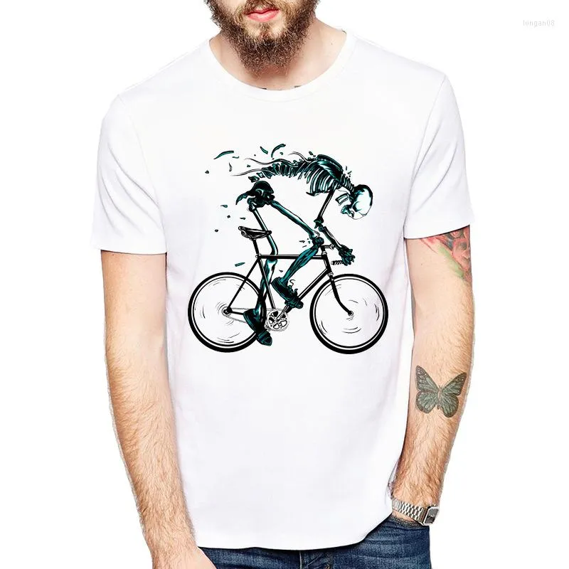 Мужские футболки с рисунком взрывной футболки с коротким рукавом с коротким рукавом велосипед
