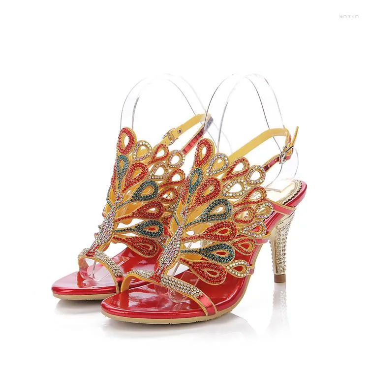 Sandaler Storlek 11 Summer Buckle High Heel Women's Open Ted Fashion Wedding Shoes for Womens 2023