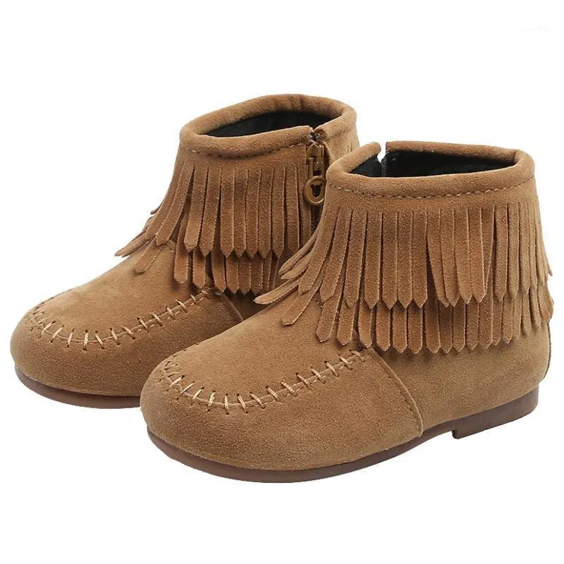 Girls tassel cheap boots
