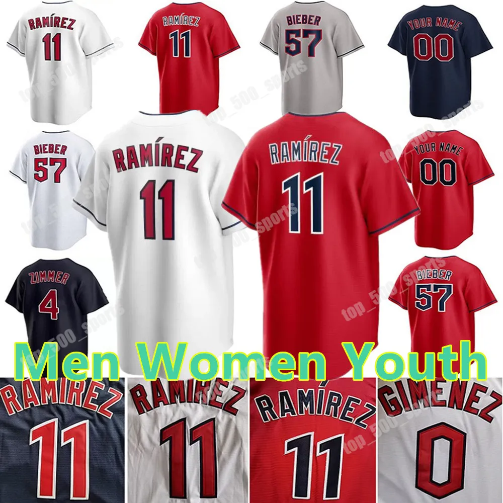 Maillot personnalisé Jose Ramirez 2024 Jim Thome Harold Amed Rosario Ricky Vaughn Franmil Reyes Shane Bieber Tyler Naquin Logan Allen Gimenez Daniel Johnson Bobby Bradley