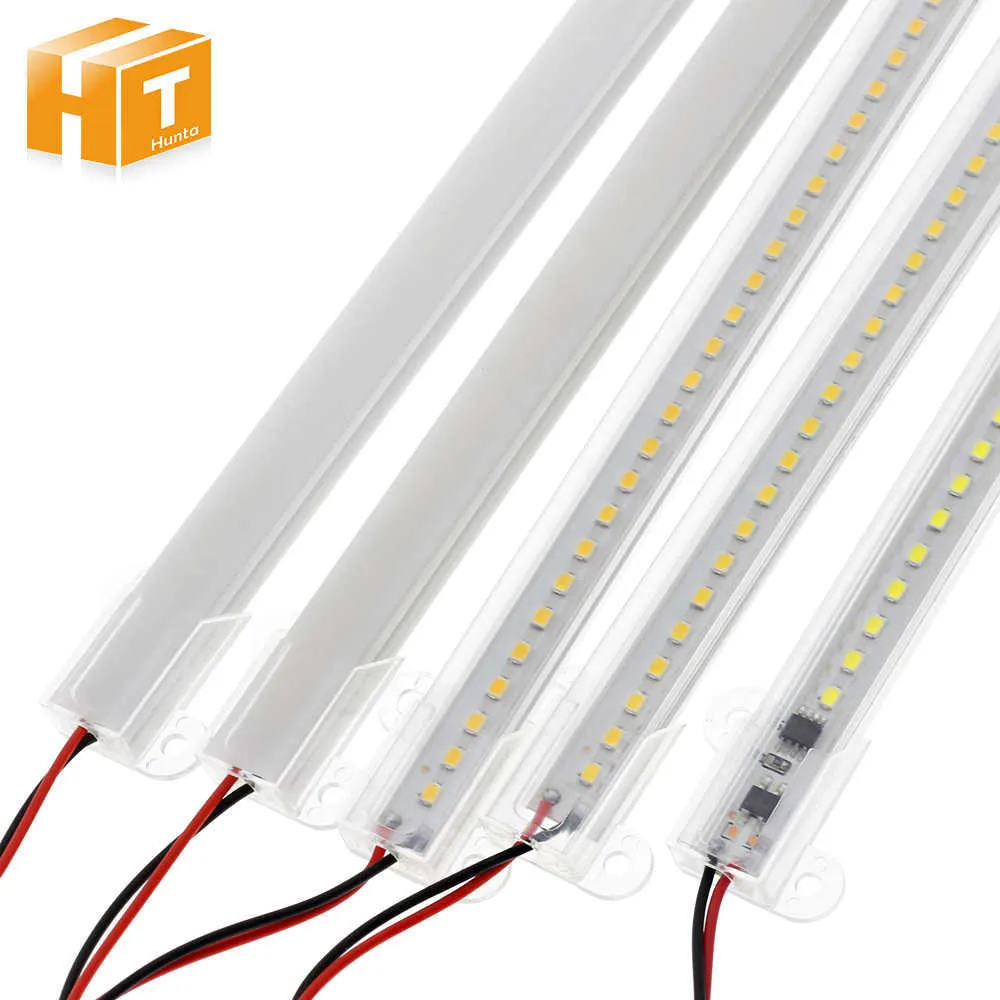 Bandes LED Barre lumineuse à LED 220V 110V Haute luminosité 8W 50cm 72LEDs 2835 LED Bande rigide à économie d'énergie Tubes fluorescents à LED 5pcs / lot. P230315