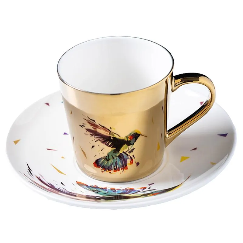 Tassen Ins Spiegelreflexion Tasse Kaffeetasse Picasso Keramik und Untertasse Set Löwe Lustig für Freund Geburtstagsgeschenk Tassen