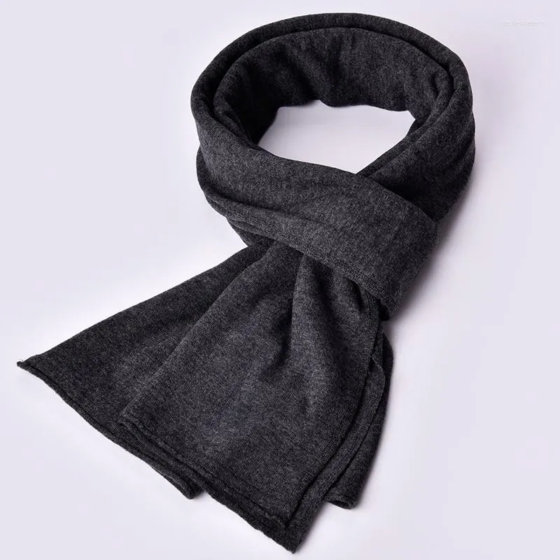Sciarpe inverno lana di lana per uomo marca 2023 Echarpe nera solida avvolge il padina di pashmina moulard foulard warm reale