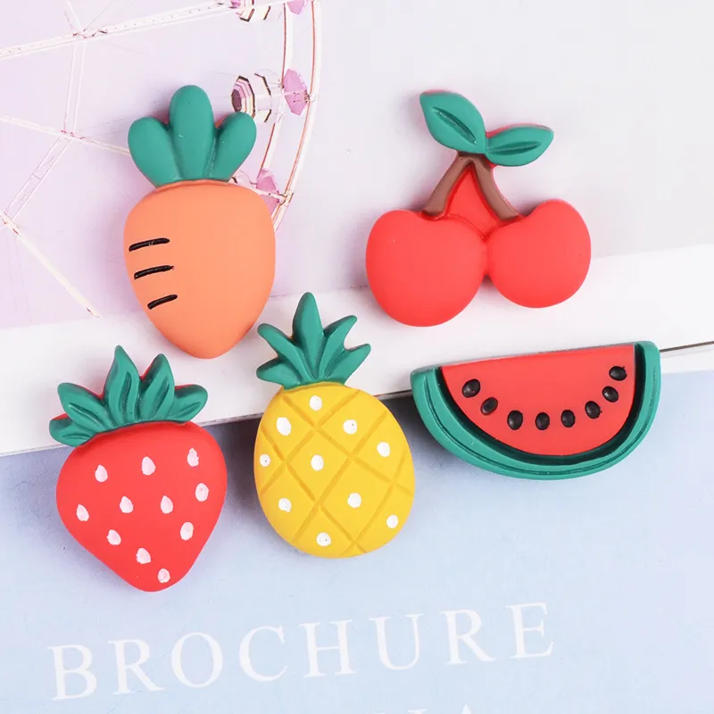 Frosted fruit radijs aardbei aardbeien ananas watermeloen haaraccessoires haartouw haarring haarclip diy ornament -accessoires 1224092