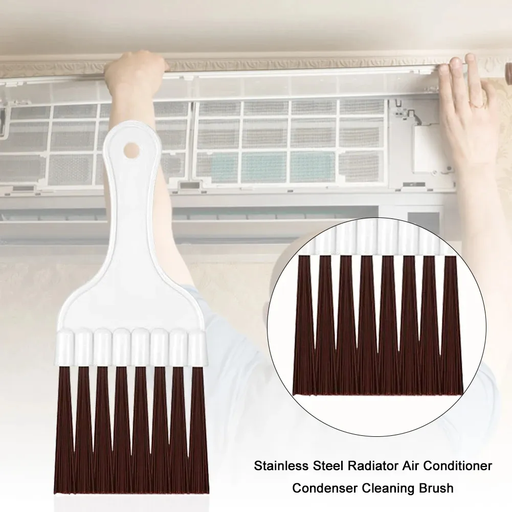 Air Conditioner Fin Comb & Cleaning Brush Set - AC Coil Cleaner ...